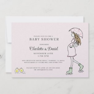 Invitación Futura mamá embarazada Fiesta de Baby Shower Capri