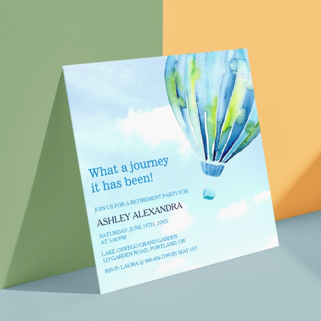 Invitación Futuras aventuras Fiesta de Jubilación de Globos d (www.zazzle.com/riverme)