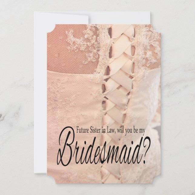 Invitación Future Sister in Law Please be Bridesmaid (Anverso)