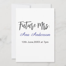 Futuro apellido de señora novia por casar púrpura 