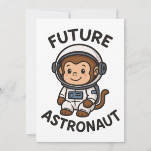 Invitación Futuro astronauta - Mono espacial lindo