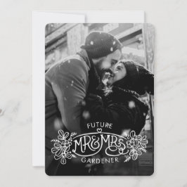 Invitación Futuro compromiso del Sr. y la Sra. de invierno in