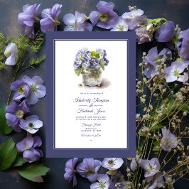 Invitación Futuro Dusk Frecuente Noche Primrose Floral Boda