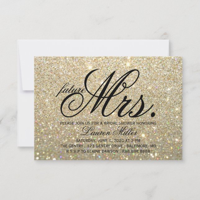 Invitación - Futuro Fab con Glit de Oro Sra. Brida (Anverso)