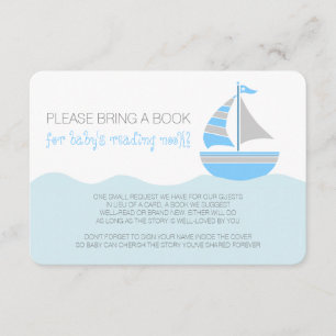 Invitación Gabinete Baby Shower Blue Sailboat Nautic Boy
