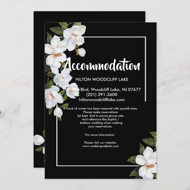 Invitación Gabinete de alojamiento de la Rosa Blanca de época (Anverso / Reverso)