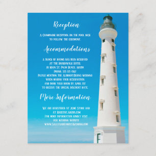 Invitación Gabinete de boda de destino de Lighthouse Aruba