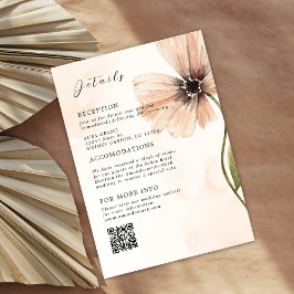 Invitación Gabinete de Boda de otoño de Boho Floral Rustic Fa