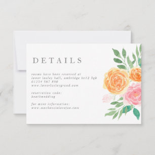 Invitación Gabinete de descarga de Rosas de acuarela rosa y N