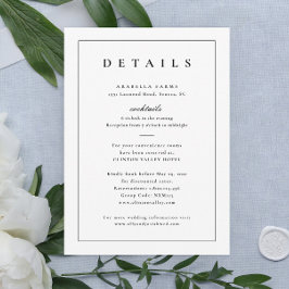 Invitación Gabinete de detalles de Bodas blancos y negros clá