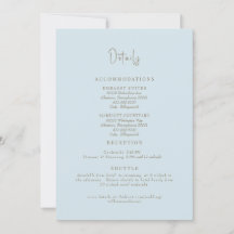 Gabinete de detalles del Boda azul cielo