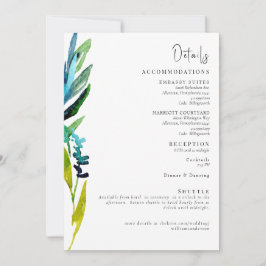 Invitación Gabinete de detalles del Boda de color de agua