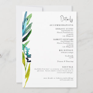 Invitación Gabinete de detalles del Boda de color de agua