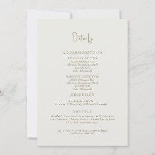 Invitación Gabinete de detalles del Boda de crema