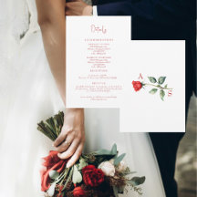 Gabinete de detalles del Boda de rosa roja simple