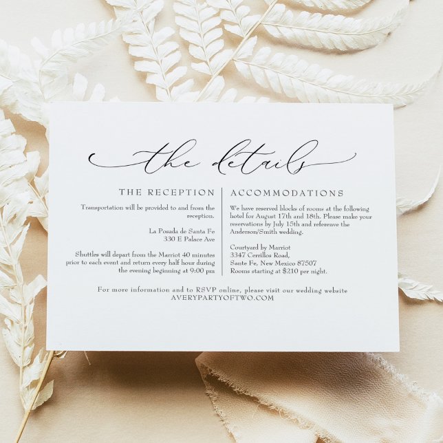 Invitación Gabinete de detalles del Boda de script mínimo de  (Subido por el creador)