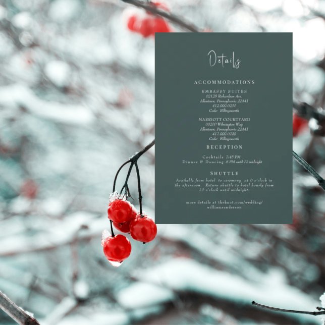 Invitación Gabinete de detalles del Boda verde azulado (Subido por el creador)