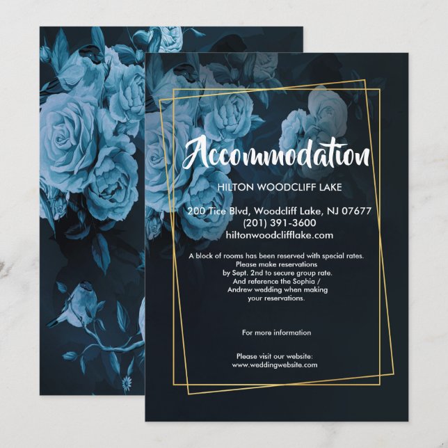 Invitación Gabinete de Moda simple con marco geométrico oro (Anverso / Reverso)