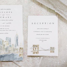 Invitación Gabinete de recepción de bodas en el Skyline de la