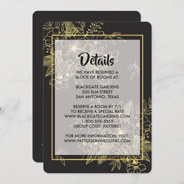 Invitación Gabinete de Rosas de Oro (Anverso / Reverso)