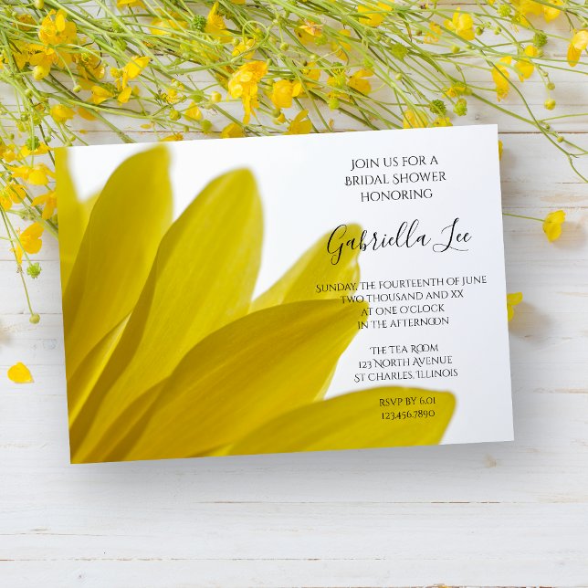 Invitación Gafas de flores de margarita amarilla ducha de nov (Subido por el creador)