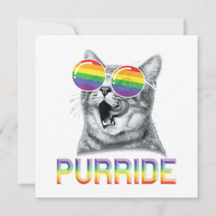 Invitación Gafas de sol arcoíris Orgullo Gay Gato Divertido L