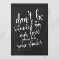 Gafas de sol de boda regalos baratos letrero de pi