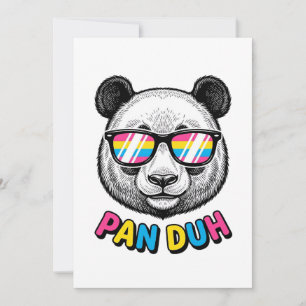 Invitación Gafas de sol de Panda Divertidas Camiseta de Graba