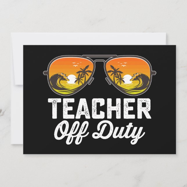 Invitación Gafas de sol de profesor fuera de servicio último  (Anverso)