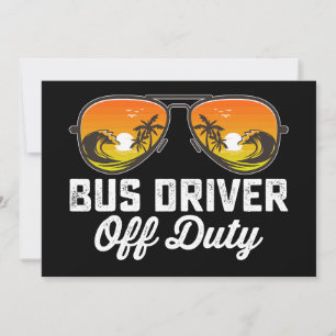 Invitación Gafas de sol del conductor del autobús fuera de se