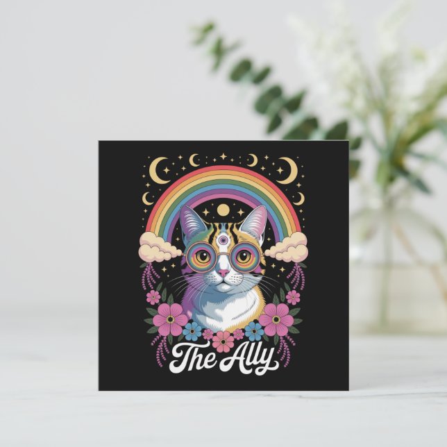 Invitación Gafas de sol divertidas Ally Ca Pride Orgullo gay  (Anverso de pie)