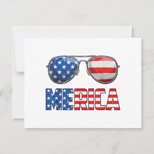 Invitación Gafas de sol Merica 4 de julio para hombres mujere