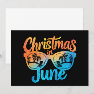 Invitación Gafas de sol Navidad en junio divertidas vacacione