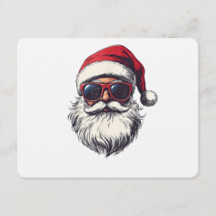 Invitación Gafas de sol retro cara de Santa Claus Cool Navida