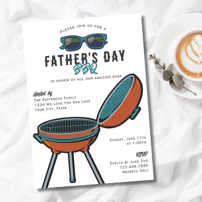 Invitación Gafas de sol Retro Cool Grill Día del Padre Fiesta (Subido por el creador)
