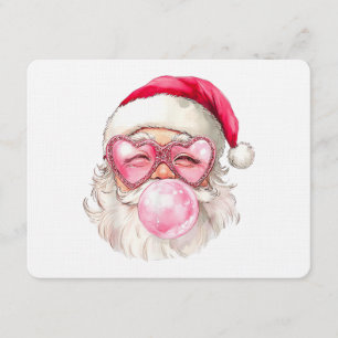 Invitación Gafas de sol rosadas chicle vintage retro Santa Na