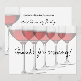 Invitación Gafas De Vino Rojo Elegantes