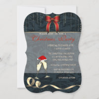 Gafas elegantes, Santa Hat, Bow, Fiesta Navidad