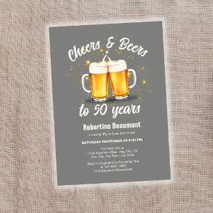 Invitación Gafas Pegadas Simples Aplauden Cervezas a 50 Años