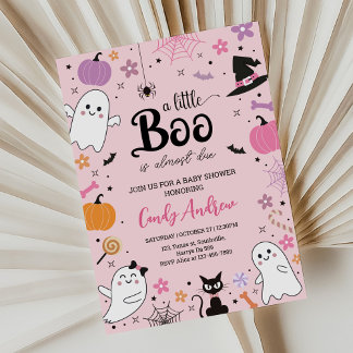 Invitación Gafas rosadas lindo Halloween boina ducha bebé