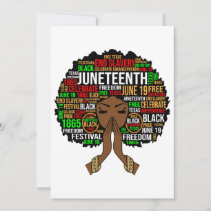 Invitación Gal Melanin de Sista Negro Mujer Junetdecia Reina