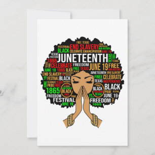 Invitación Gal Melanin de Sista Negro Mujer Junetdecia Reina