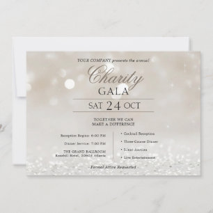 Invitación Gala benéfico de la Compañía de Seda de Marfil Ele