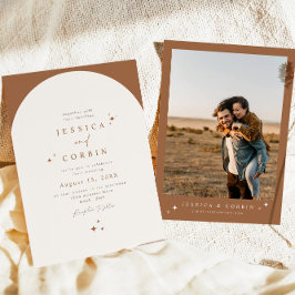 Invitación GALA Boho Terracotta Arch Estrella Celeste Boda I