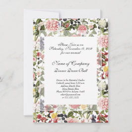 Invitación Gala Cena del Jardín Botánico Elegante Flor de Pri