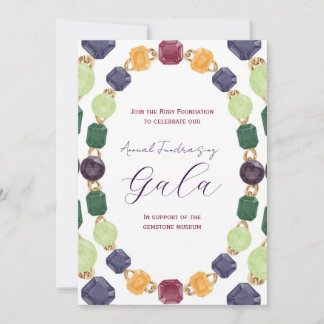 Invitación Gala de collar de piedra preciosa