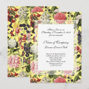 Invitación Gala de la Cena del Jardín Botánico Elegante Prima