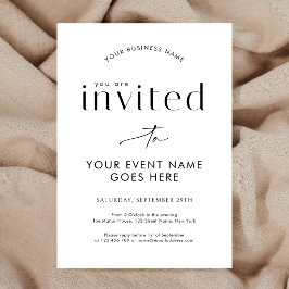 Invitación Gala de Noche de Evento de Negocios de Caligrafía