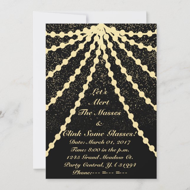 Invitación Gala de oro (Anverso)