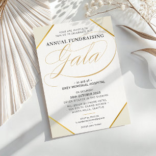 Invitación GALÁ DE RECAUDACIÓN DE FONDOS evento moderno elega